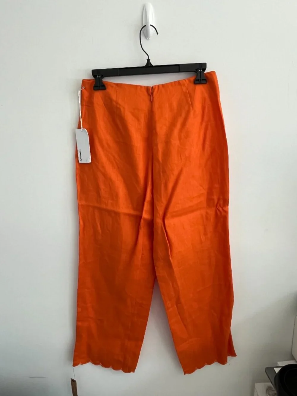 Reformation Liam Linen Pant Citrus Scallop Hem Linen Pants Size 6